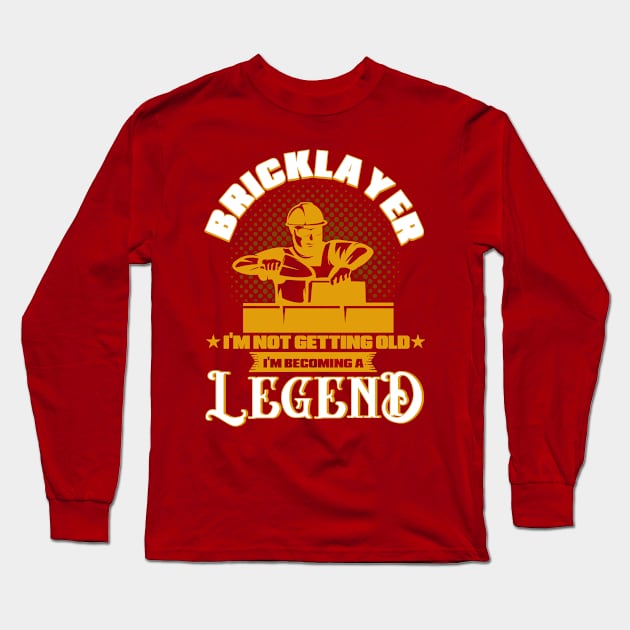 Brickmason Masonry Bricklayer Long Sleeve T-Shirt by Toeffishirts